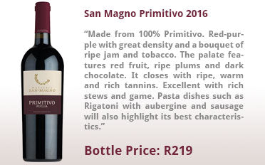 Masseria San Magno Primitivo | Bottle Price: R219